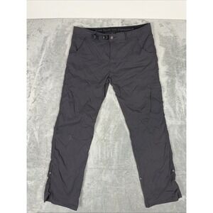 Prana Zion Pants Mens 38x34 Cargo Pocket Hiking Roll Up Gorpcore‎ Stretch Gray*
